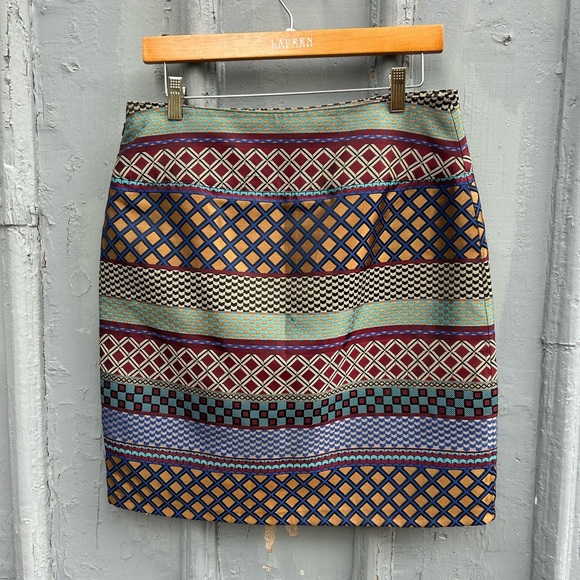 Maeve Multicolor Striped Pencil Skirt size 10 - Picture 4 of 10